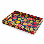 Mixed Fruit Serving Tray - Navy Orchard Fruit Decor - MintiHome