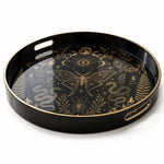Mystic Black Gold Plastic Serving Tray – Moth Snake Beetle - MintiHome