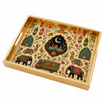National Days Floral Glass Tray – Camel Procession Art - MintiHome