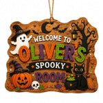 Oliver Spooky Room MDF Wood Hanging Wall Decor – Personalized - MintiHome