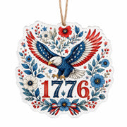 Patriotic 1776 Eagle Acrylic Hanging Wall Decor with American Flag - MintiHome