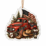 Patriotic Red Truck Acrylic Hanging Wall Decor – Cowboy - MintiHome