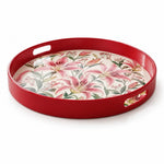 Pink Lily Floral Plastic Serving Tray – Soft Bloom - MintiHome