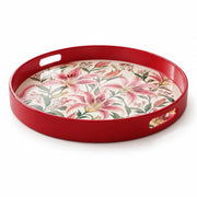 Pink Lily Floral Plastic Serving Tray – Soft Bloom - MintiHome