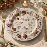 Thanksgiving Botanical Fruit Charger Plate – Apples & Grapes Harvest Table Decor - MintiHome