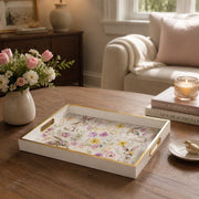 Easter Bunny Decorative Tray with Floral Artwork - MintiHome