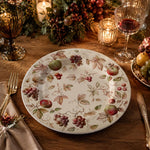 Thanksgiving Botanical Fruit Charger Plate – Apples & Grapes Harvest Table Decor - MintiHome
