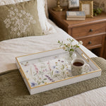 Botanical Floral Decorative Tray with Gold Trim – Minti Home - MintiHome