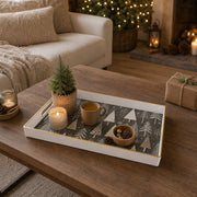 White Gold Vintage Christmas Tree Tray Weathered Wood Holiday - MintiHome