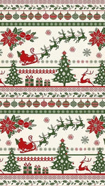 Christmas Folk Art Plastic Serving Tray – Reindeer Tree - MintiHome