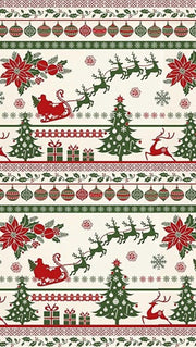 Christmas Folk Art Plastic Serving Tray – Reindeer Tree - MintiHome