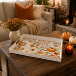 Autumn Floral Plastic Serving Tray – Pumpkin Botanical - MintiHome