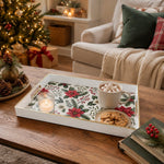 Christmas Poinsettia Plastic Serving Tray – Holly Border - MintiHome