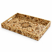 Ramadan Decorative Plastic Serving Tray – Amber Acanthus Damask - MintiHome
