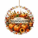 Rustic Harvest Pumpkin Wheat Acrylic Hanging Wall Decor – Thanksgiving - MintiHome