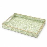Sage Green Floral Plastic Serving Tray – Full Print Border - MintiHome