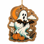 Whimsical Ghost Bat MDF Wood Hanging Wall Decor – Crescent - MintiHome